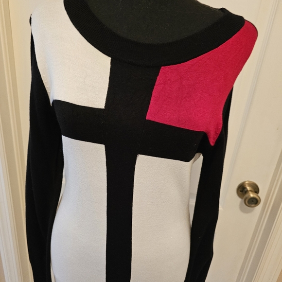 Color Block Sweater Dress - Picture 3 of 12